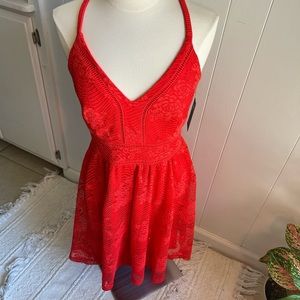 Hot coral lace dress by Guess ❤️‍🔥